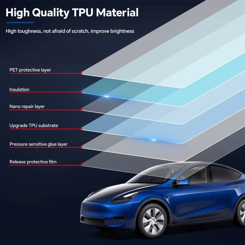 Precut PPF for Tesla Model Y (2020–2024) | 9-Mil TPU Paint Protection Film Clear Bra