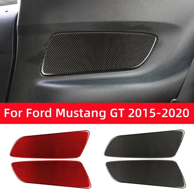 Carbon Fiber Rear Door Trim for Ford Mustang GT (2015-2021) | Interior Decal Kit