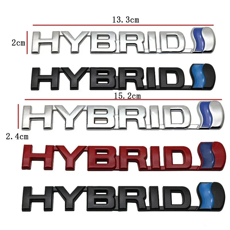 Metal HYBRID Front Grille & Trunk Badge Emblem for Toyota Land Cruiser / Camry | Decal Sticker
