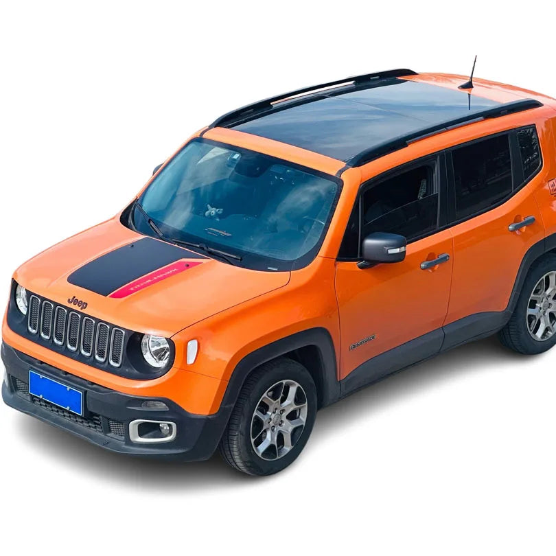 Matte Black TrailHawk Hood Decal for Jeep Renegade (2014–2023) | Precut Vinyl Graphics