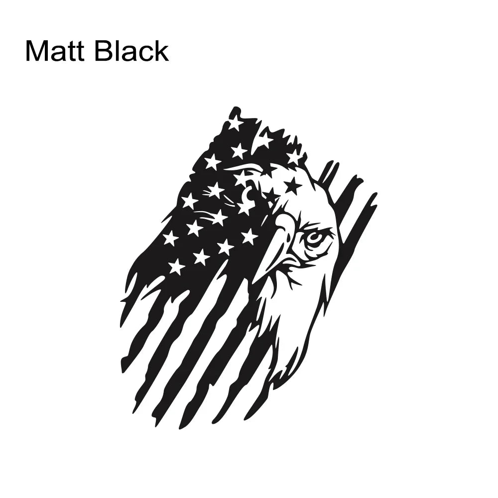 American Bald Eagle Flag Tailgate Decal – Pickup Truck Vinyl Sticker | Ford F-150, Tacoma, Hilux, D-Max, Dodge Ram