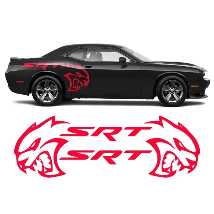 Hellcat SRT Rear Fender Tribal Decal — Both Sides Included | Challenger, Charger & Mustang
