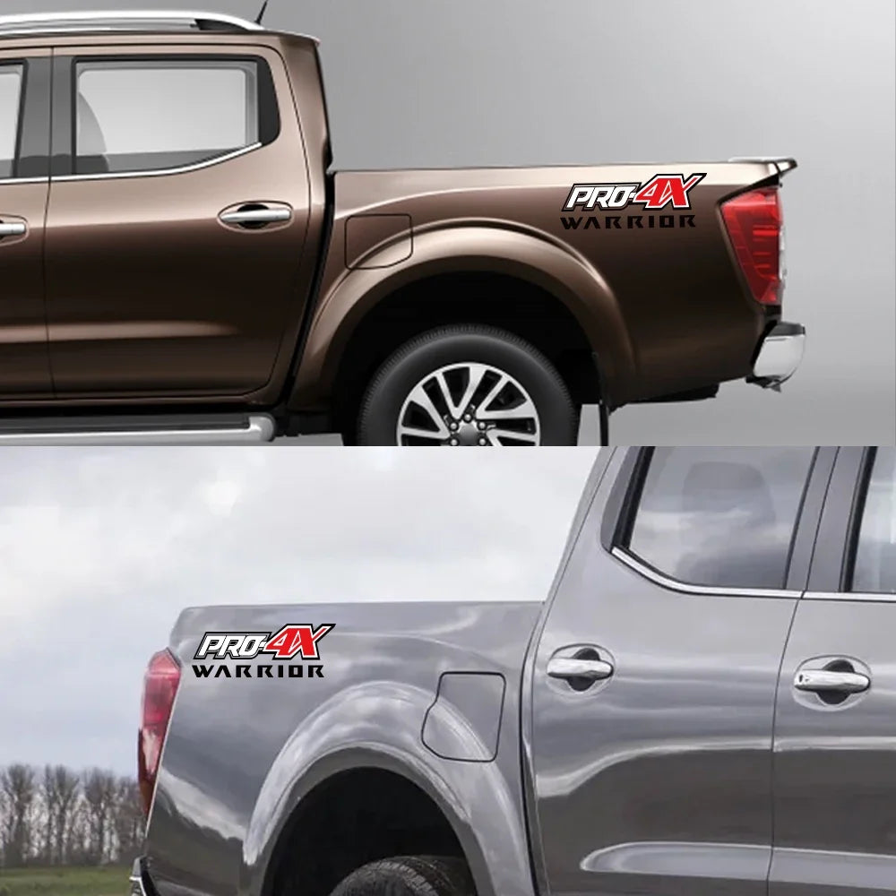 Pro-4X Rear Bed Side Decal for Nissan Navara Warrior / SL / ST | Vinyl Truck Graphic Sticker
