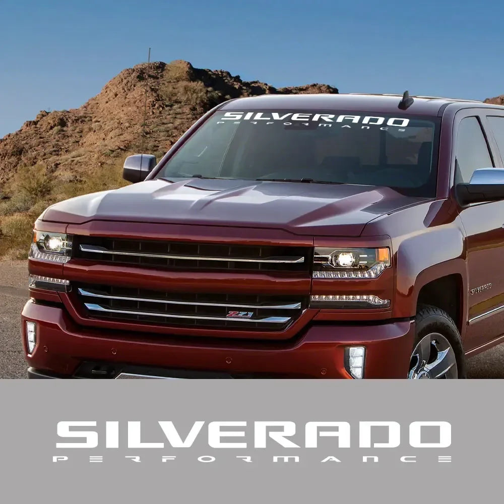Front Windshield Decal for Chevrolet Silverado 1500 / 2500 / Z71 | Custom Vinyl Graphic
