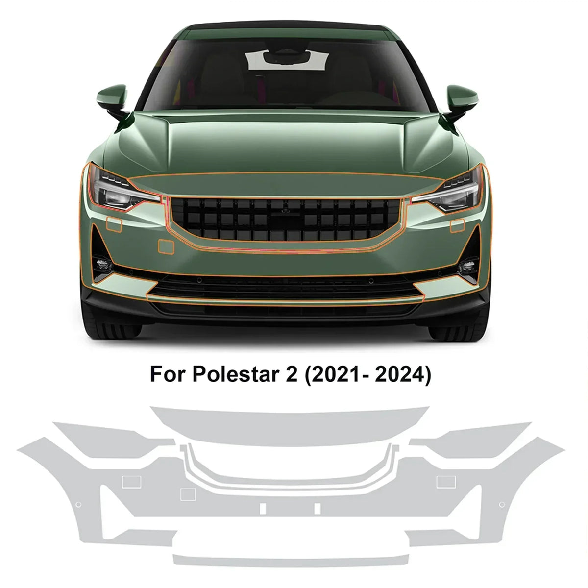 Precut PPF for Polestar 2 (2021–2025) | TPU Paint Protection Film Clear Bra