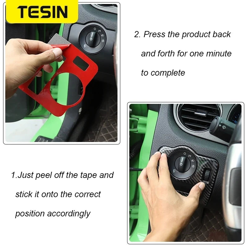 Carbon Fiber Grain Interior & Exterior Decoration Sticker for Ford Mustang (2009-2014) | Kit