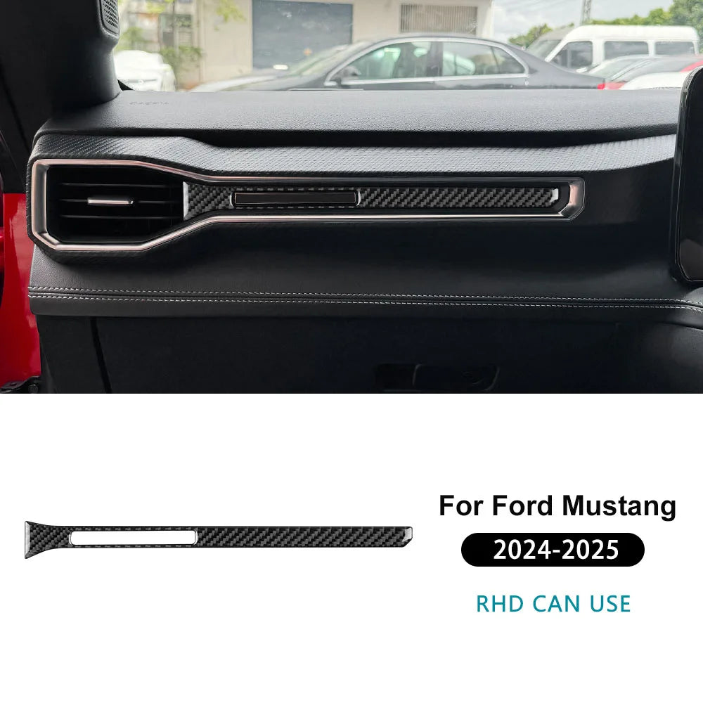 Real Soft Carbon Fiber Interior Trim for Ford Mustang GT / Dark Horse / EcoBoost (2024-2025)