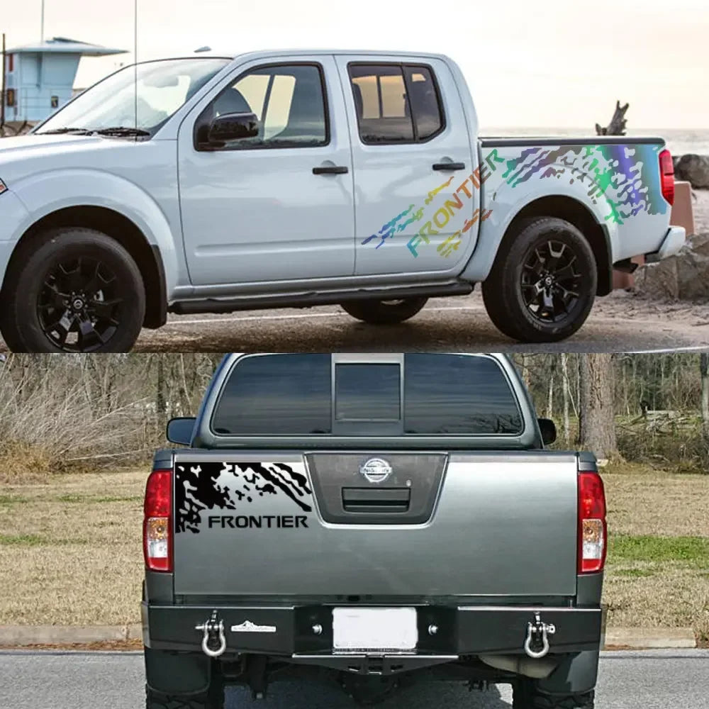 Pro-4X Splash Grunge Body Side Decal for Nissan Frontier NP300 | 3-Piece Matte Vinyl Kit
