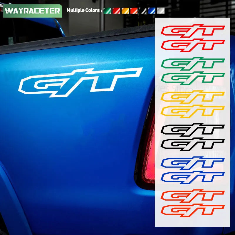 GT Rear Trunk Side Body Graphic Decal for Dodge RAM 1500 (2021–2024) | 2-Piece Vinyl Sticker