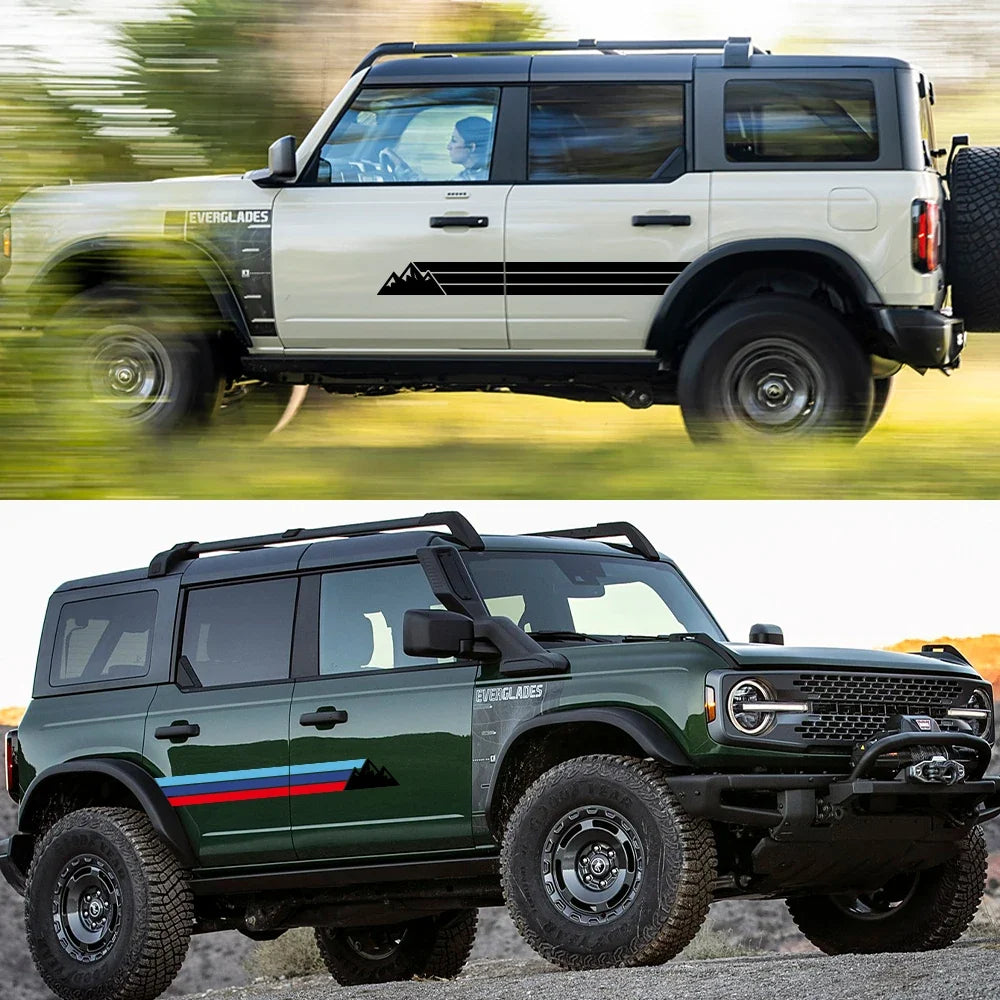 Door Side Decal Lettering Kit for Ford Bronco | Waterproof PVC Vinyl Wrap Graphics