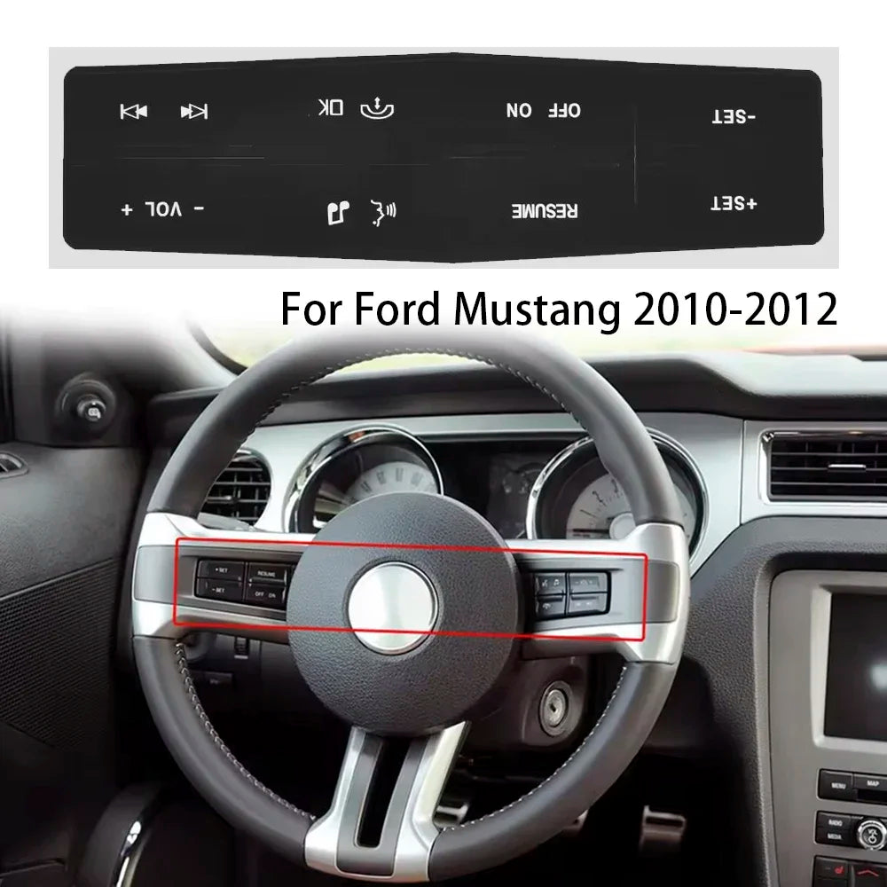 Steering Wheel Button Repair Decal | 1-Piece Car Interior Vinyl Sticker for Worn Buttons