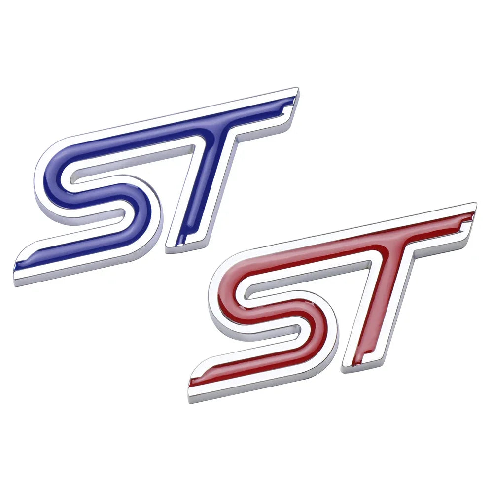 Aluminum Alloy ST Emblem | Grille, Body & Trunk Sticker for Ford ST Models