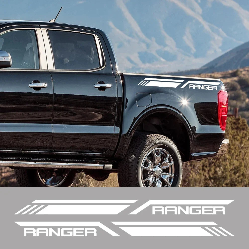 Side Stripe Decal for Ford Ranger Raptor T6 / XLT / T7 / T8 | Pickup Bed Vinyl Graphic