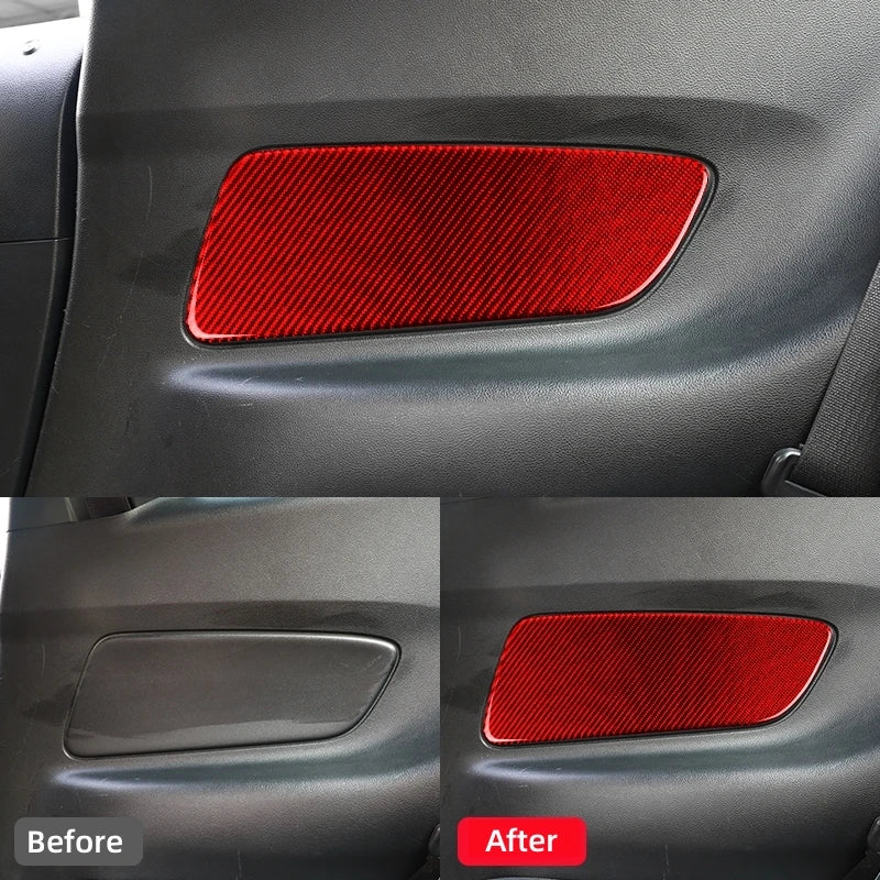 Carbon Fiber Rear Door Trim for Ford Mustang GT (2015-2021) | Interior Decal Kit