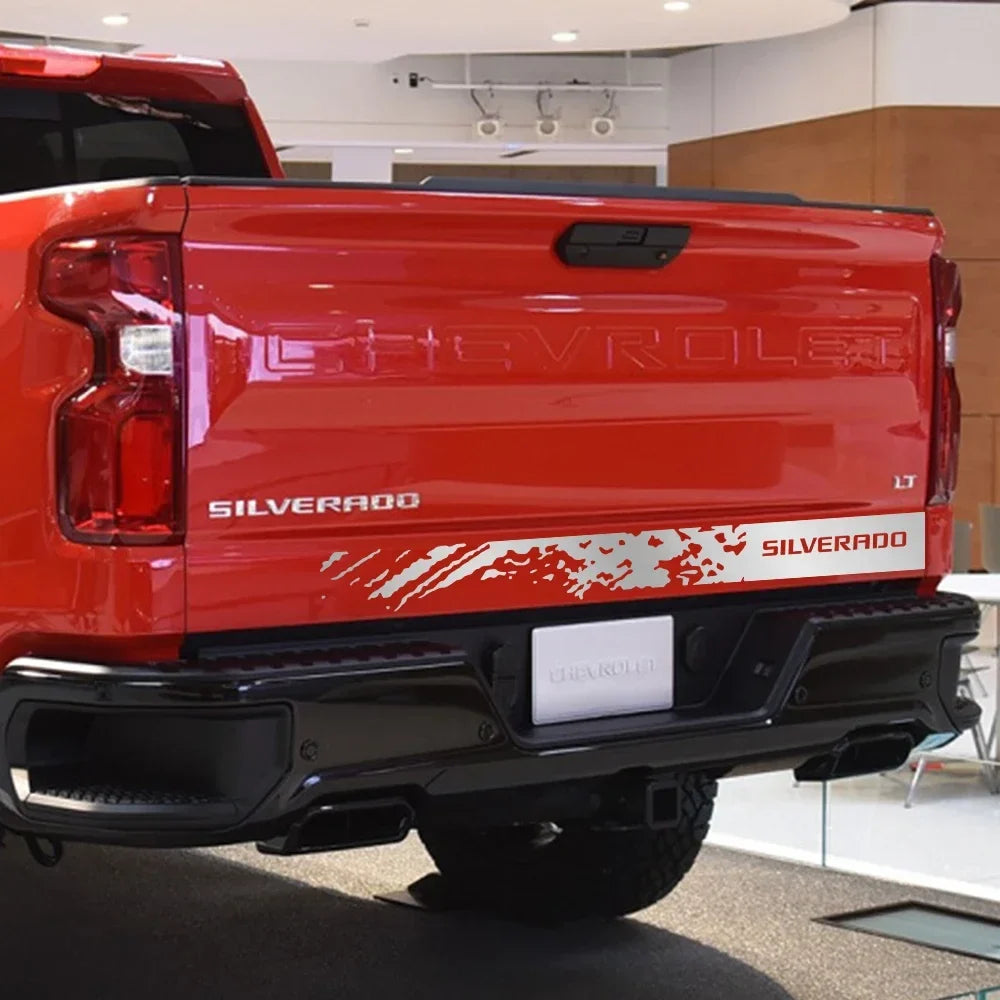 Back Door & Tailgate Vinyl Decal for Chevrolet Silverado 1500 / 2500HD / Z71 | Splash Style Truck Sticker