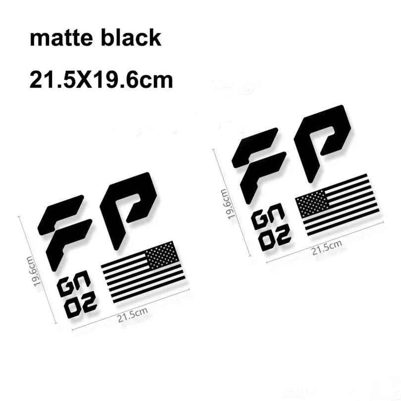 FP Performance USA Flag Bedside Decal for Ford F-150 / F-250 Raptor (Gen 1, 2 & 3) | Vinyl Sticker Pair
