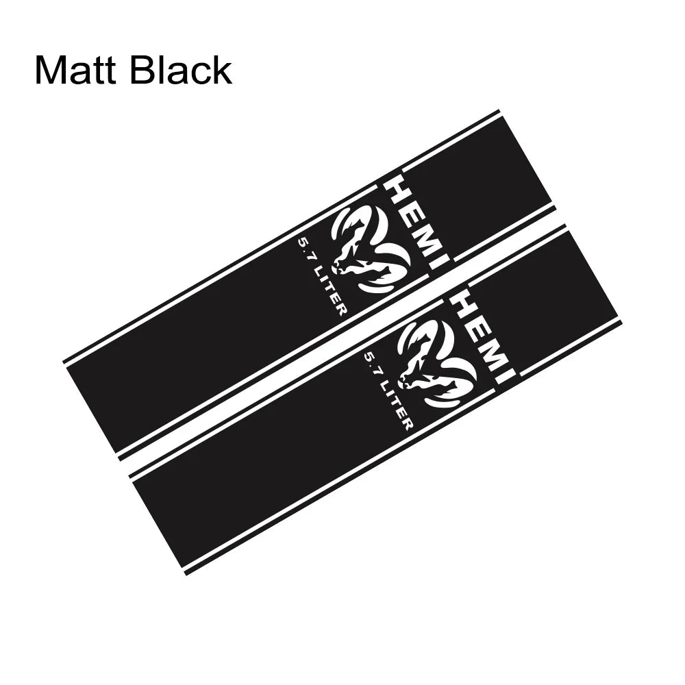 Back Door & Side Decal for Dodge RAM 1500 / 2500 HEMI Rebel 5.7L | Custom Vinyl Truck Sticker
