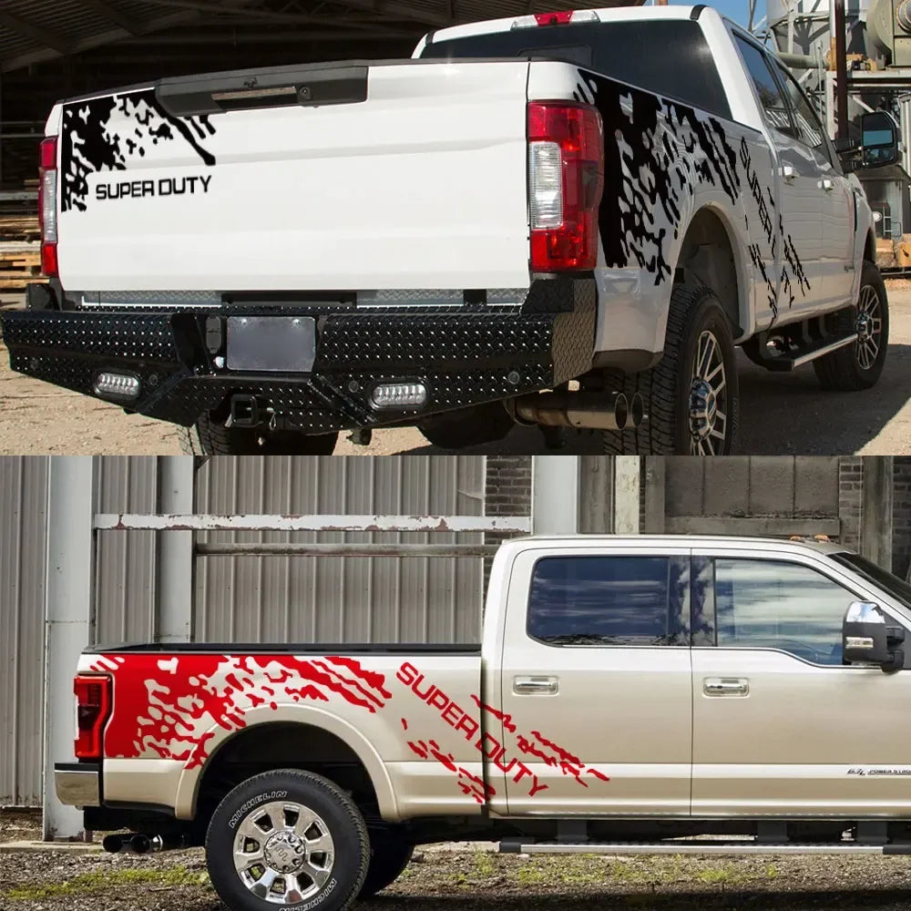 Splash Grunge Body Side Decal for Ford Super Duty F-250 / F-350 / F-450 | 3-Piece Matte Vinyl Kit