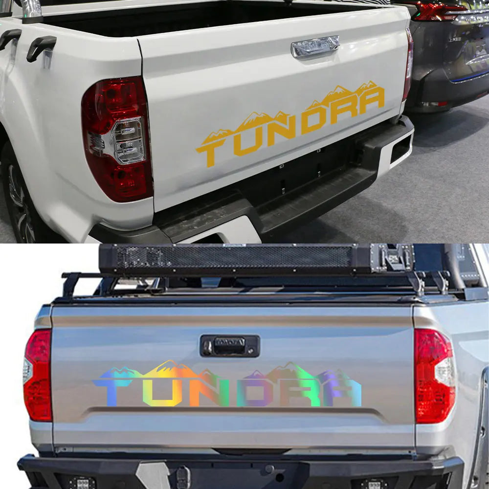 Mountain Tailgate & Rear Tail Decal for Toyota Tundra | Glossy Vinyl Truck Graphic