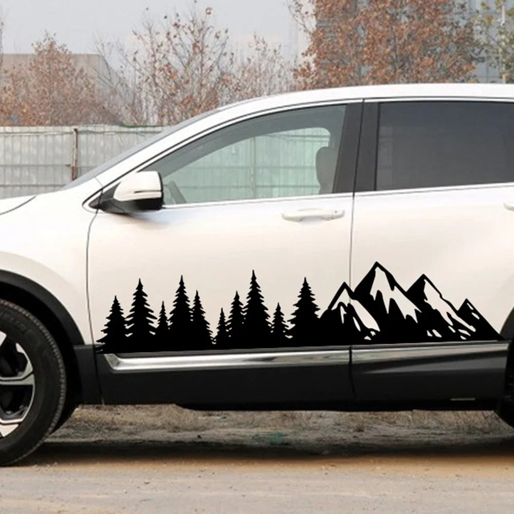 Jungle Forest Mountain Wall & Body Decal | Large Vinyl Sticker for SUV, 4x4, Camper & Off-Road