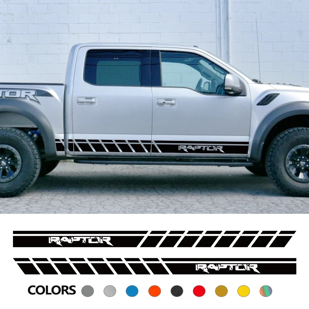 Door Side Body Stripe Decal for Ford F-150 Raptor | Vinyl Film Truck Graphic