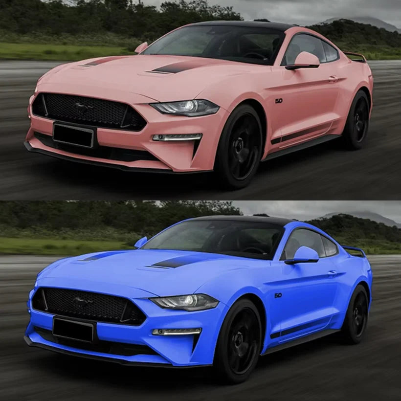 Gradient Hood Stripe & Waistline Decal for Ford Mustang (2018–2021) | Sport Modified Vinyl Graphics