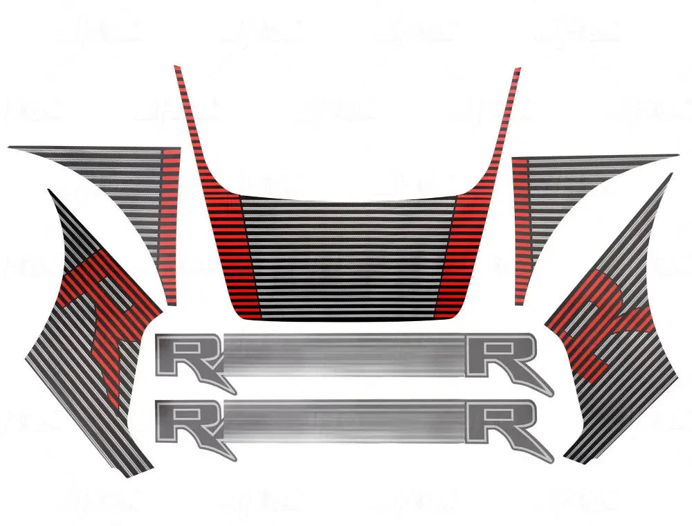 JHO Sport R Precut Bedside & Hood Wrap Kit for Ford F-150 Raptor (2022-2025) | Matte Stripe