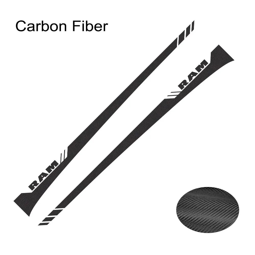 Dodge RAM Door Side Skirt Graphic Decal Kit (2 Pcs) – Custom Vinyl Sticker | 1500, 2500, Rebel, RTX | 12 Finishes