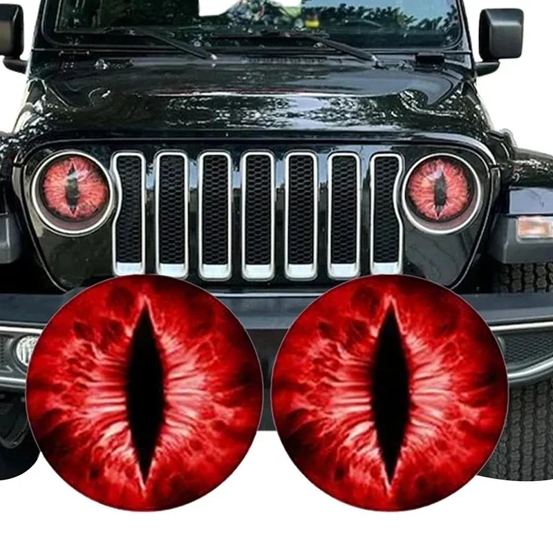 Beast Eyes Headlight Decals – Car & Jeep Headlight Sticker | 6 Colors | Universal Fit