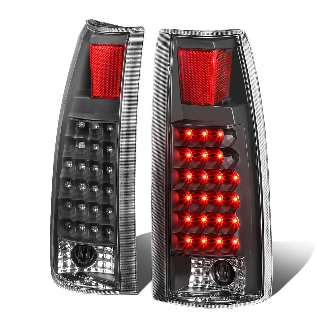 89-90 Chevy C1500 C2500 C3500 K1500 K2500 K3500 LED Tail Lights Black