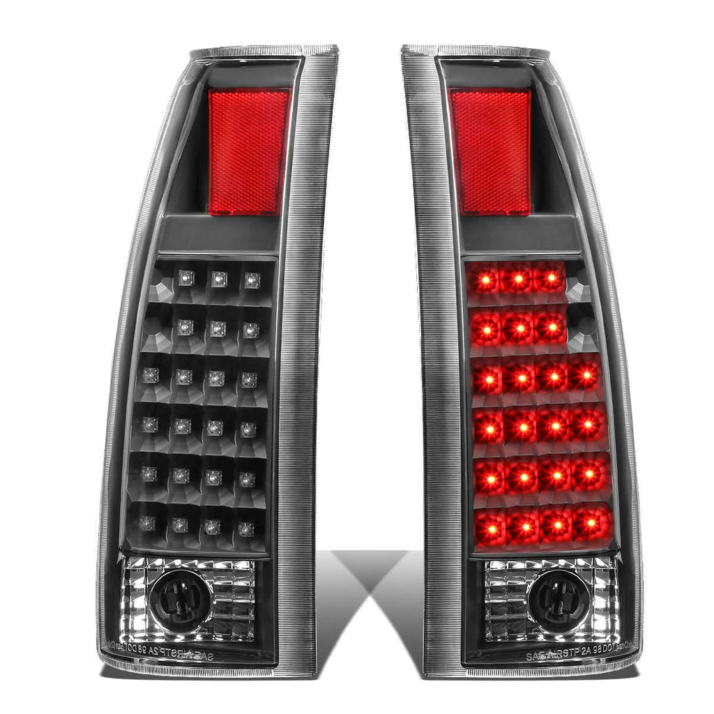 89-90 Chevy C1500 C2500 C3500 K1500 K2500 K3500 LED Tail Lights Black