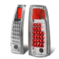89-90 Chevy C/K Series LED Tail Lights - Chrome/Clear