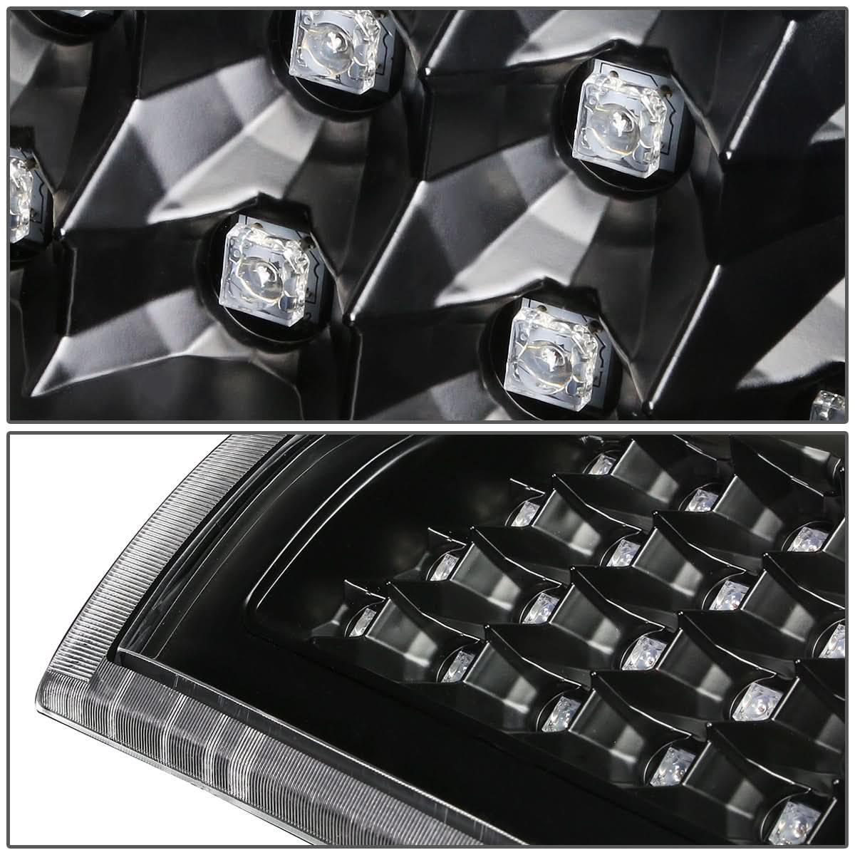03-07 Chevy Silverado GMC Sierra LED Tail Lights Black Clear