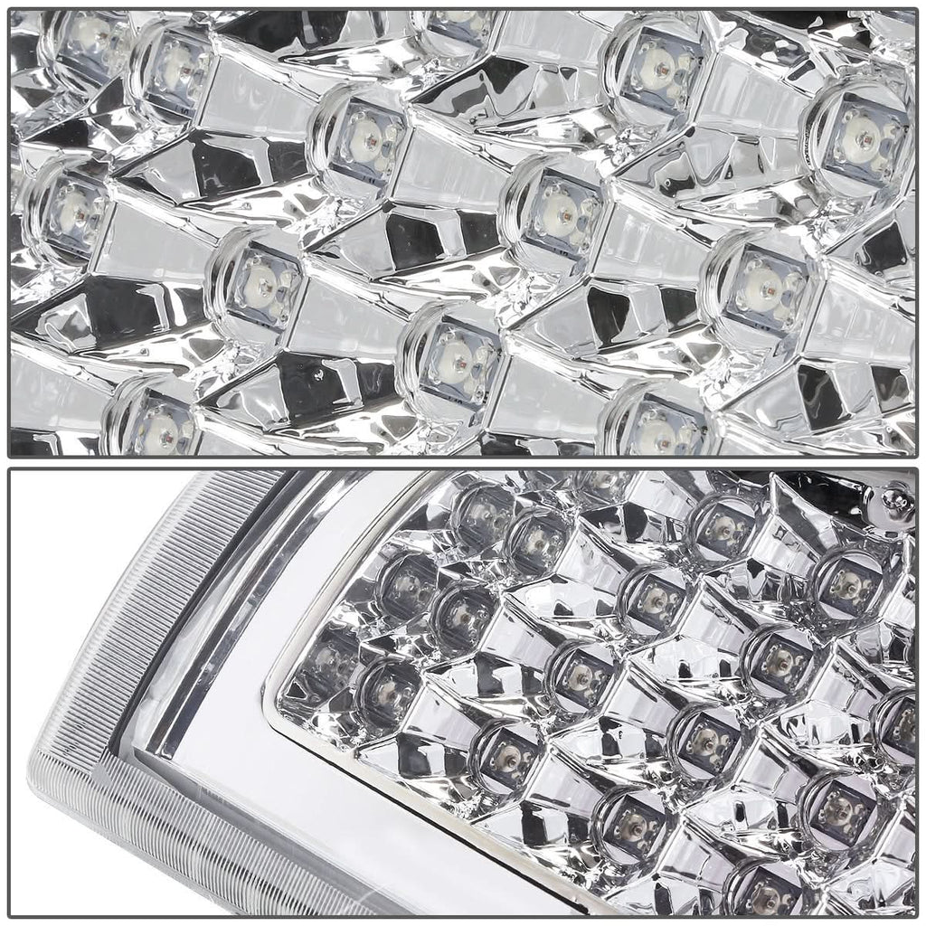 03-07 Chevy Silverado GMC Sierra LED Tail Lights Chrome Clear
