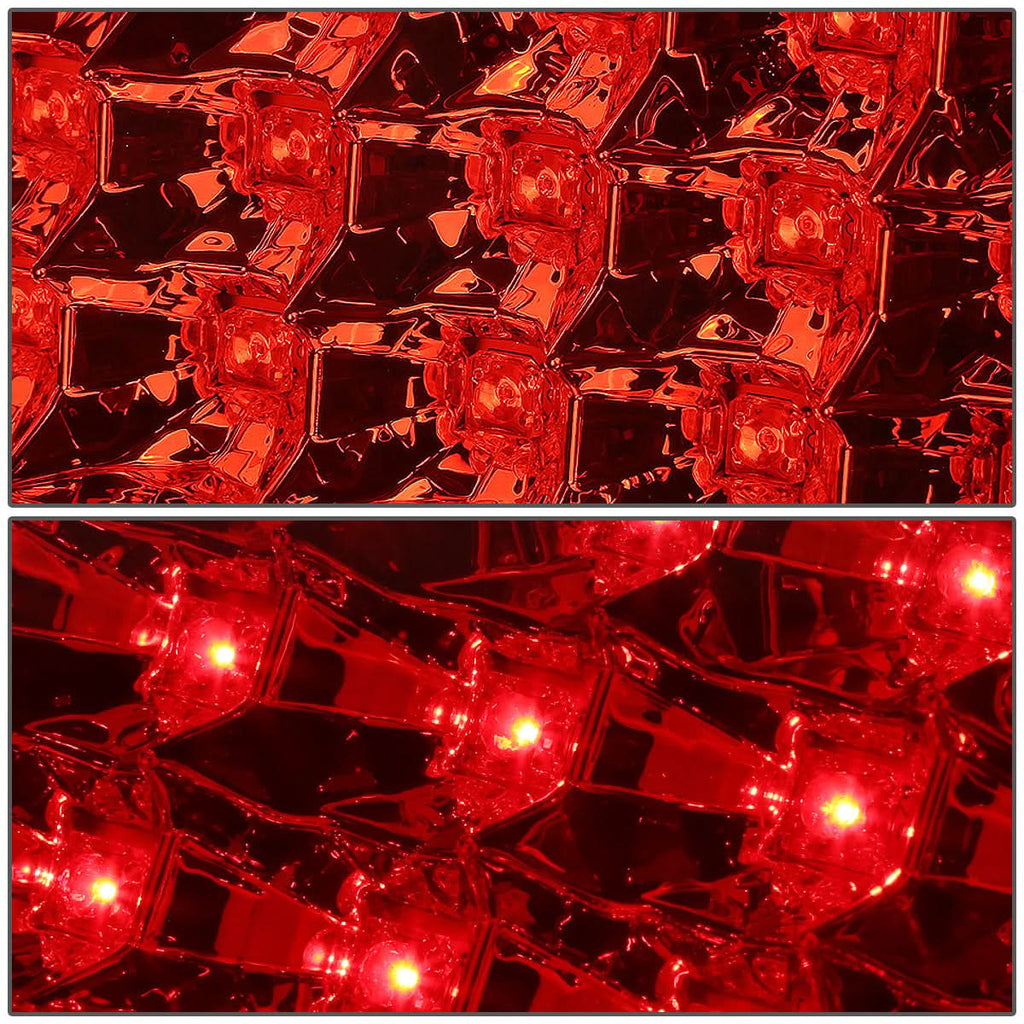 2007-2014 Chevrolet Silverado GMC Sierra LED Tail Lights Chrome Red