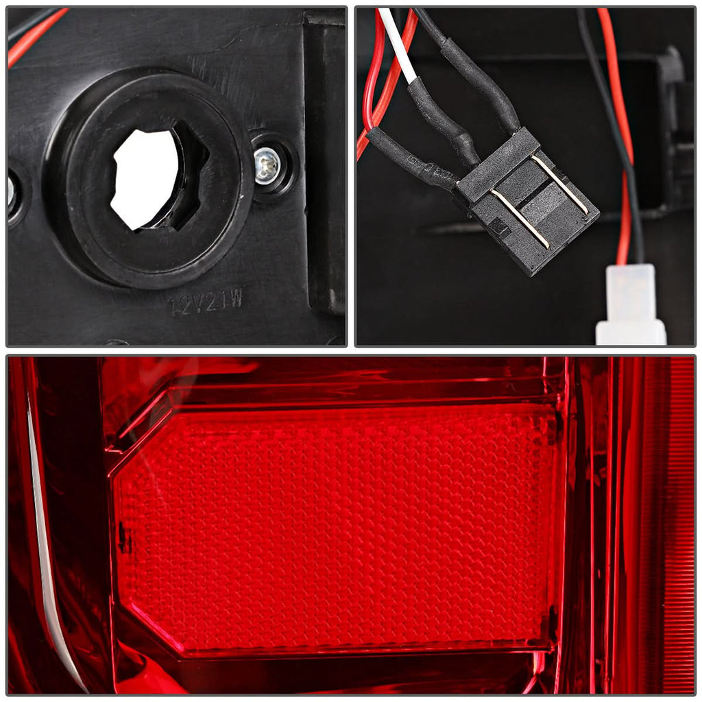 2014-2019 Chevrolet Silverado GMC Sierra Dual LED Tail Lights Chrome