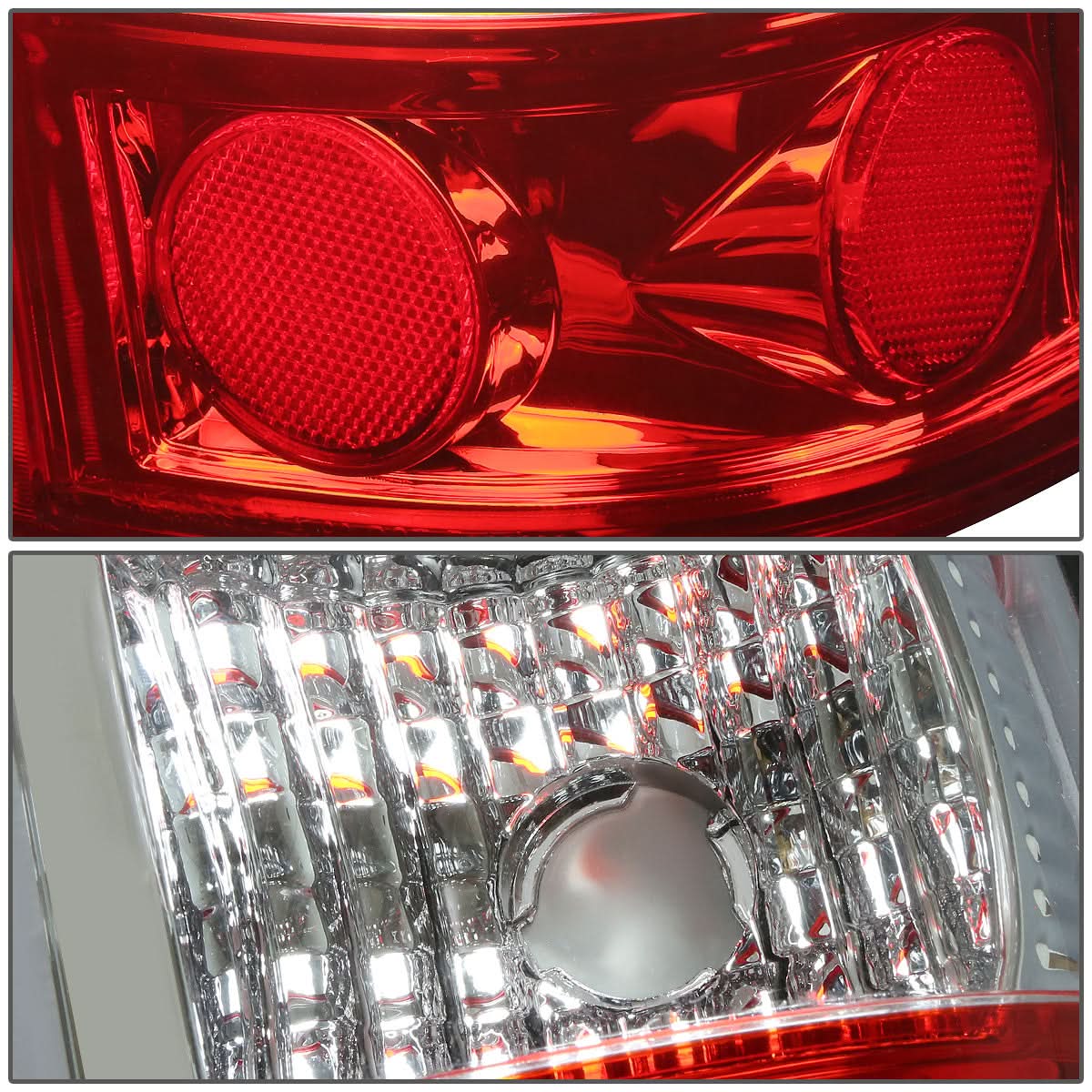 99-03 Chevrolet Silverado Sierra C-Bar 3D U-Halo LED Tail Lights Chrome