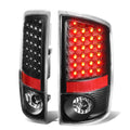 2007-2009 Dodge Ram LED Tail Lights - Black/Clear