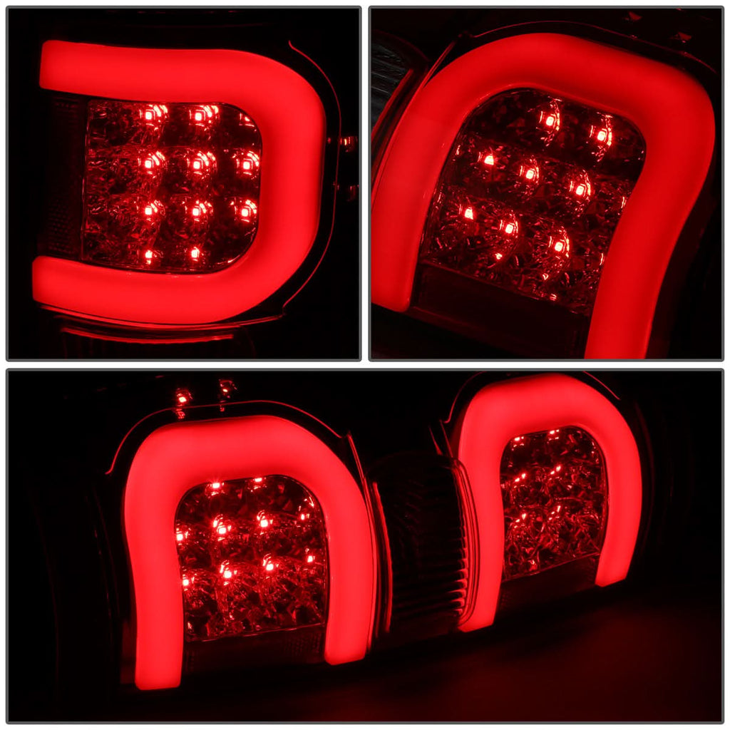 09-14 Ford F-150 Dual C-Bar 3D LED Tail Lights - Chrome/Red