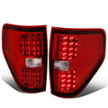 09-14 Ford F-150 Full LED Tail Lights - Chrome/Red