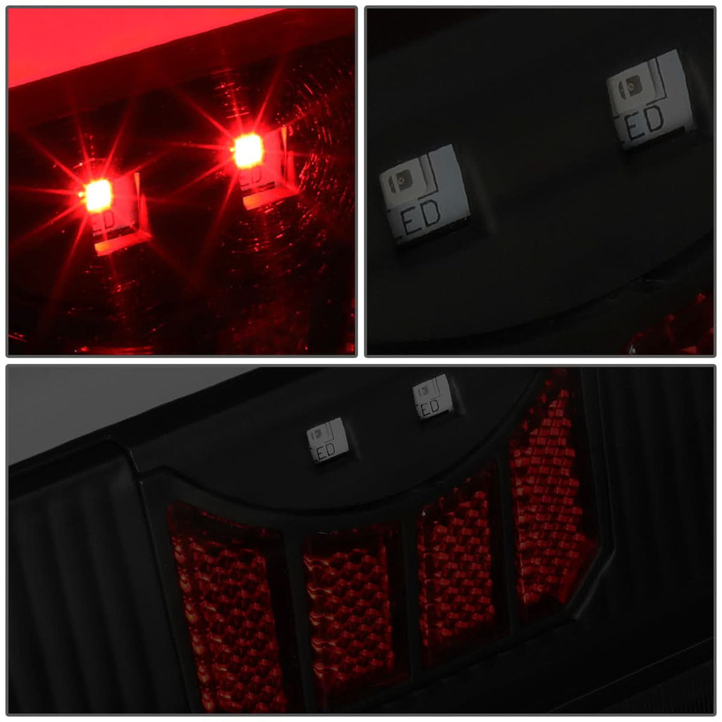 90-97 Ford F-150/F-250/F-350/Bronco 3D LED Tail Lights Black/Smoke