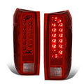 90-97 Ford F-150/F-250/F-350/Bronco LED Tail Lights Chrome/Red