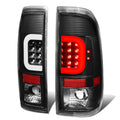 97-07 Ford F-150 F-250 F-350 C-Bar 3D LED Tail Lights Black/Clear