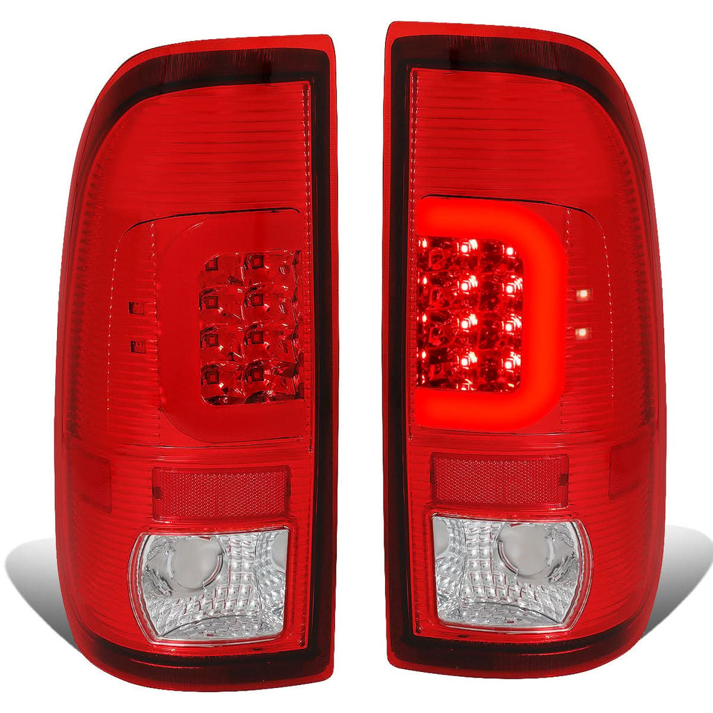 97-07 Ford F-150 F-250 F-350 F-450 F-550 C-Bar 3D LED Tail Lights Chrome