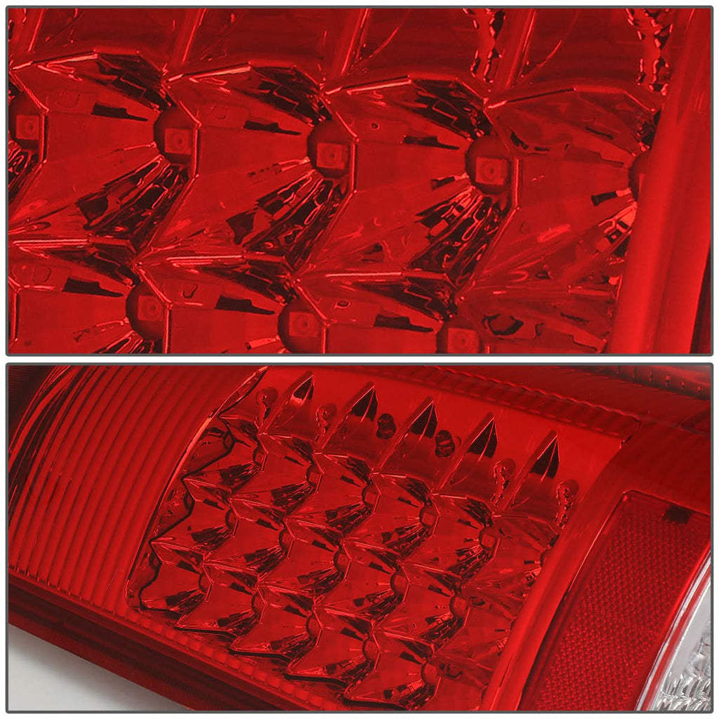 97-07 Ford F-150 F-250 F-350 F-450 F-550 LED Tail Lights Chrome/Red