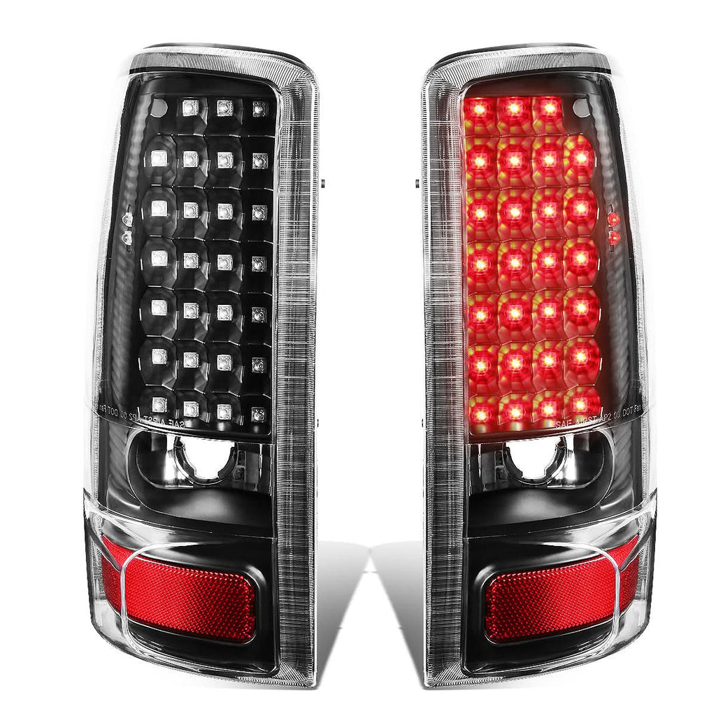 2000-2006 Chevrolet Tahoe Suburban GMC Yukon LED Tail Lights Black