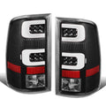 07-14 GMC Sierra 3D LED Tail Lights Black Clear