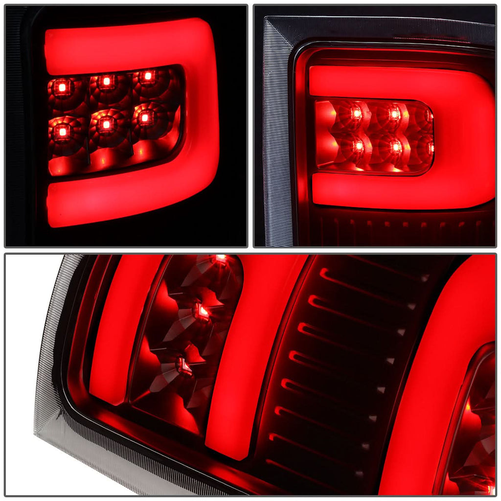 07-14 GMC Sierra 3D LED Tail Lights Black Clear
