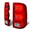07-14 GMC Sierra 3D LED Tail Lights Chrome Red
