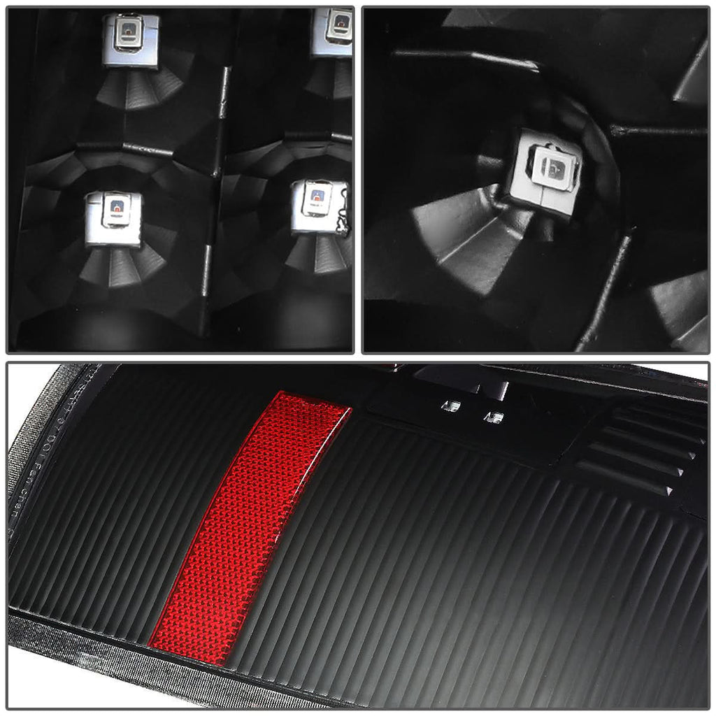 07-14 GMC Sierra LED Tail Lights Black Clear